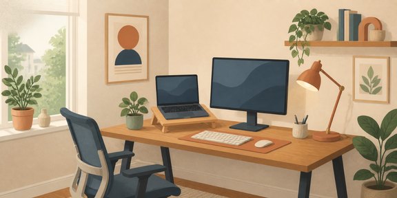 Un coin bureau à domicile bien aménagé